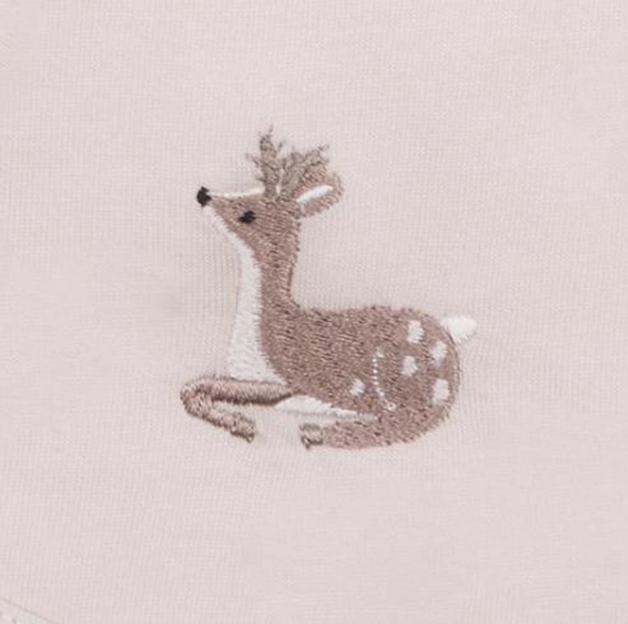 Meal Time Avery Row | Avery Row Embroidered Cotton Bib - Deer