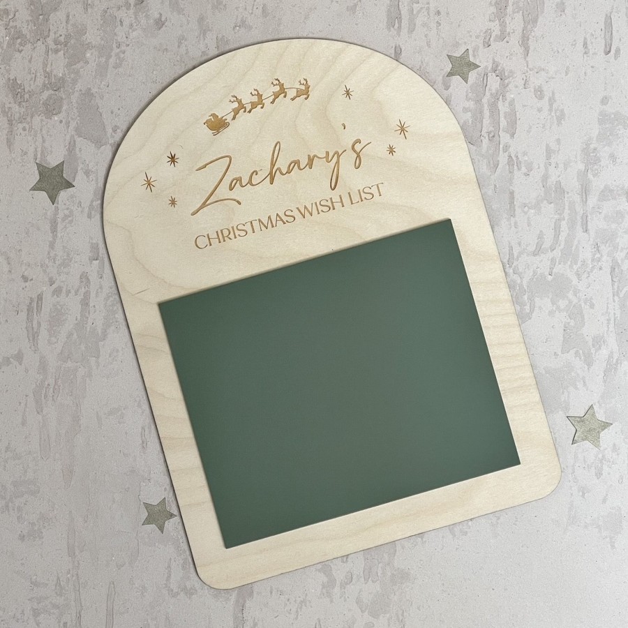 Laser Designs Fox & Bramble | Personalised Christmas Wish List Board