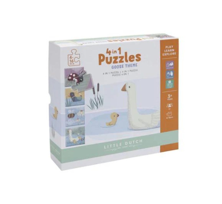 Play Little Dutch | Little Dutch 4-In-1 Puzzles - Little Goose