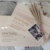 Laser Designs Fox & Bramble | New Baby Wooden Baby Box - Large