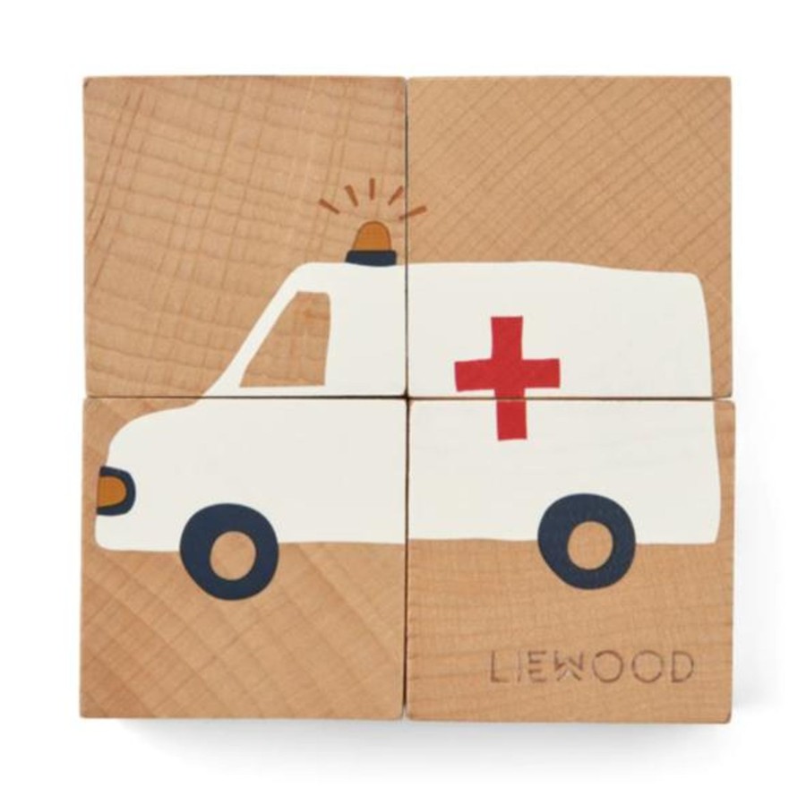 Play Liewood | Liewood Aage Puzzle - Vehicle / Nature