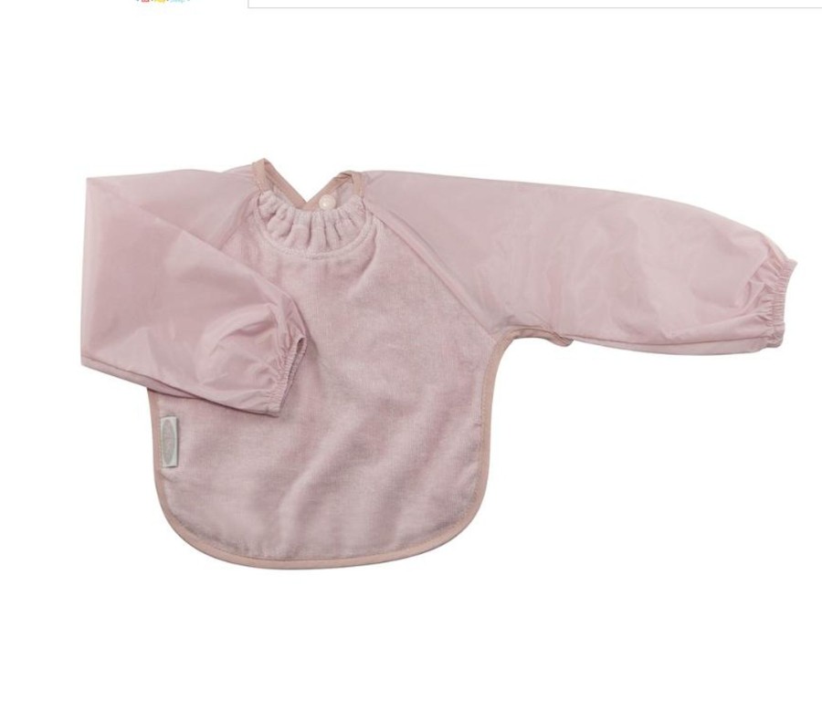 Meal Time Silly Billyz | Silly Billyz Towel Long Sleeve Bib - Antique Pink