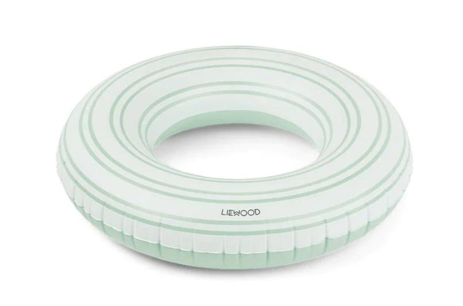 Wardrobe Liewood Swim | Liewood Donna Swim Ring - Stripe Dusty Mint / Creme De La Creme