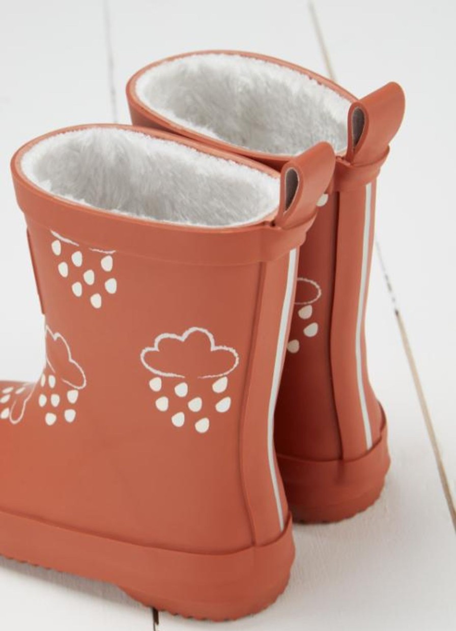 Play Grass & Air | Grass Air Colour-Changing Winter Wellies - Burnt Orange