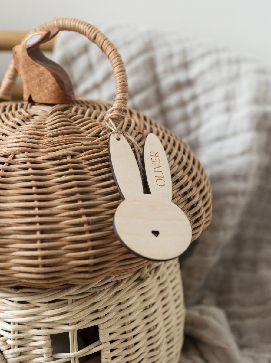 Laser Designs Fox & Bramble | Personalised Easter Basket Bunny Tag