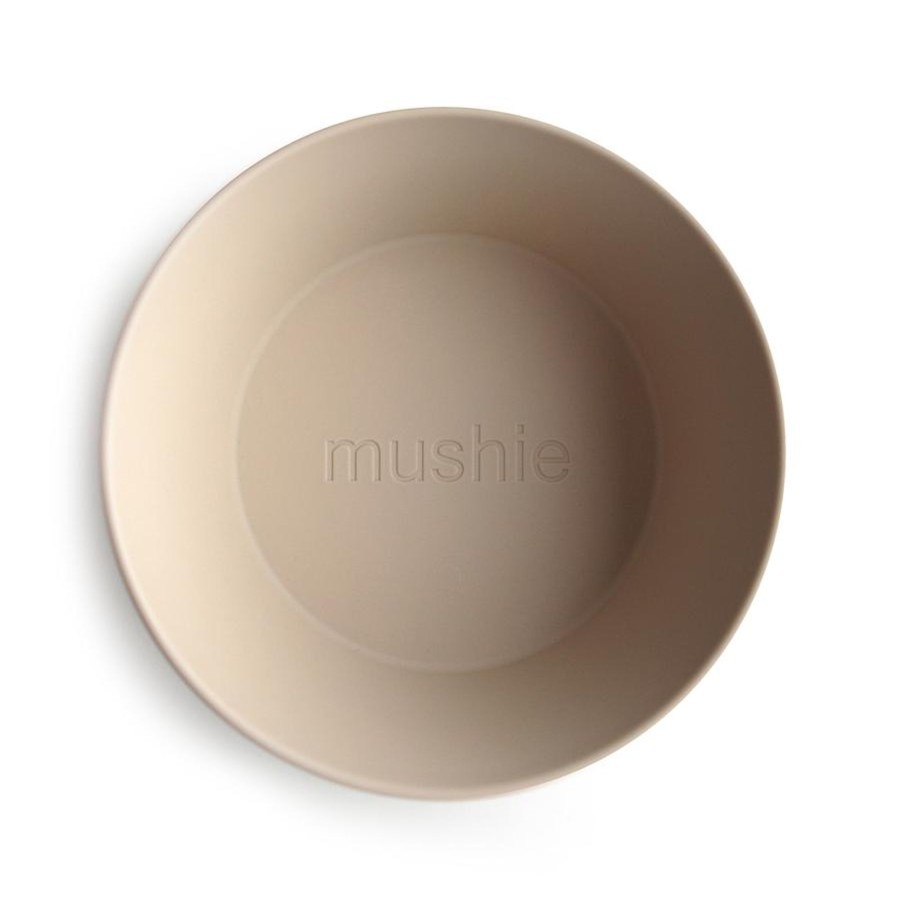 Meal Time Mushie | Mushie Round Bowl, Set Of 2 - Vanilla