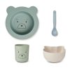 Meal Time Liewood | Liewood Joana Baby Feeding Set - Mr Bear / Dusty Mint Mix