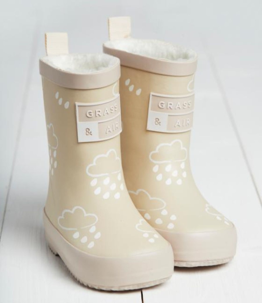 Wardrobe Grass & Air | Grass Air Colour-Changing Winter Wellies - Stone