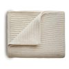 Baby Care Mushie | Mushie Knitted Ribbed Baby Blanket - Beige Melange