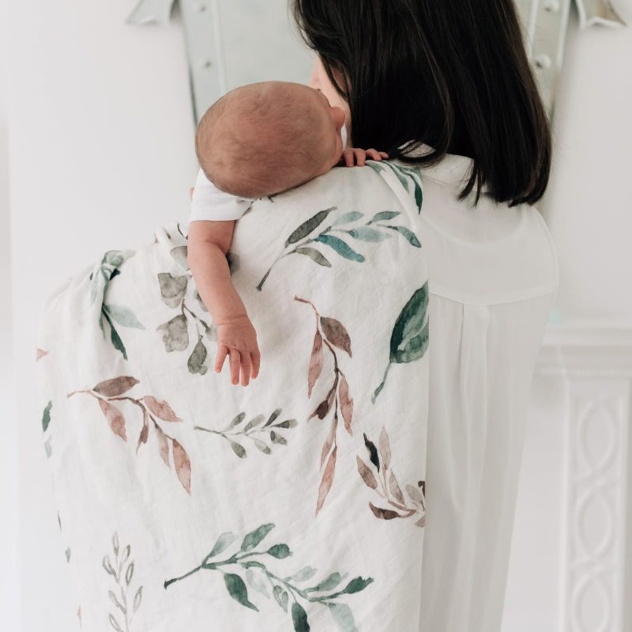 Baby Care Banks-Lyon | Banks-Lyon Bamboo Baby Swaddle Blanket - Botanical Print