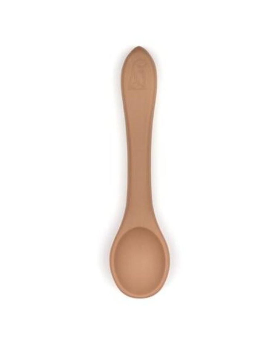 Meal Time Little Blue | Little Blue Silicone Weaning Spoon - Warm Sand