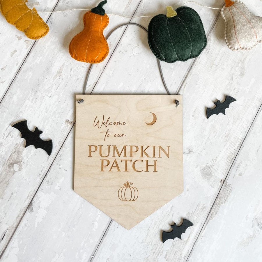 Laser Designs Fox & Bramble | Welcome To Our Pumpkin Patch Halloween Sign