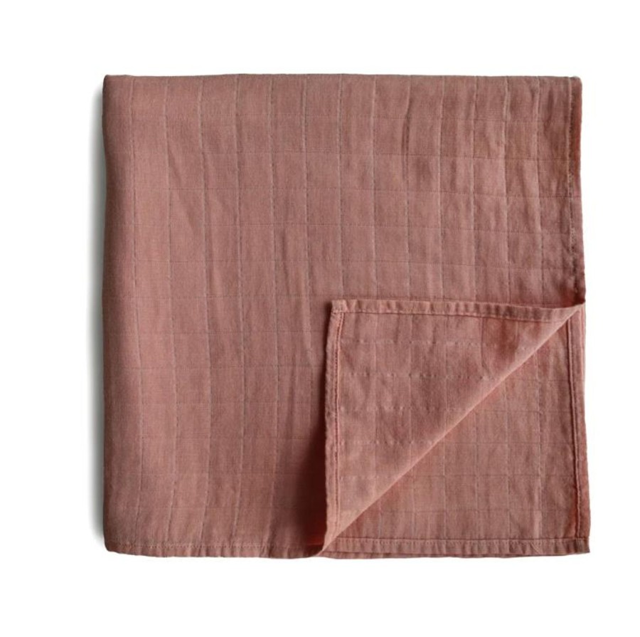 Baby Care Mushie | Mushie Muslin Swaddle Blanket - Tawny Birch