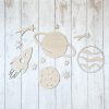 Laser Designs Fox & Bramble | Space Wooden Wall Art | Nursery/Playroom Decor | Bedroom Decor | Uk