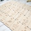 Laser Designs Fox & Bramble | Wooden Alphabet Flashcards