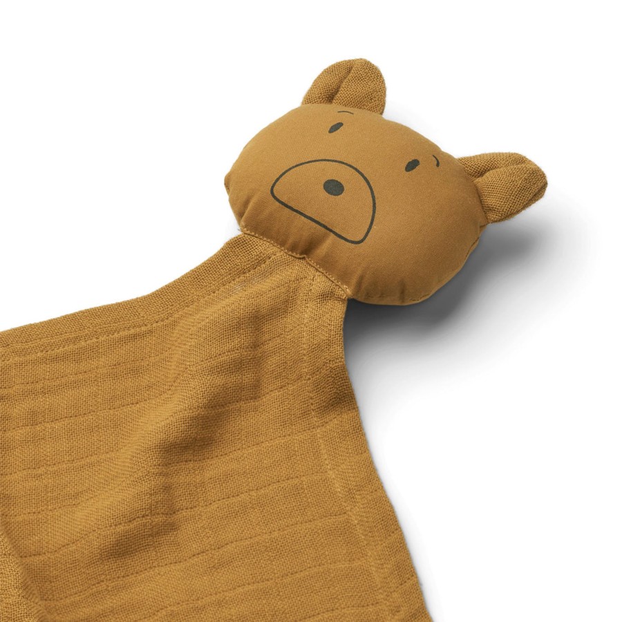 Baby Care Liewood | Liewood Robbie Multi Muslin Cloth - Mr Bear / Golden Caramel