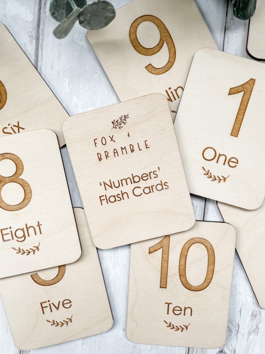 Laser Designs Fox & Bramble | Numbers Flashcards