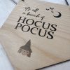 Laser Designs Fox & Bramble | Halloween Wooden 'Hocus Pocus' Flag Hanging