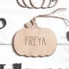 Laser Designs Fox & Bramble | Personalised Engraved Pumpkin Tag