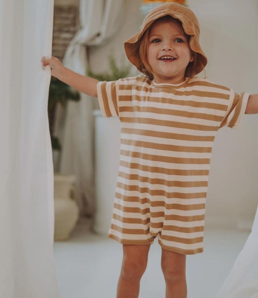 Wardrobe Organic Zoo Organic Zoo | Organic Zoo - Gold Sailor Summer Romper