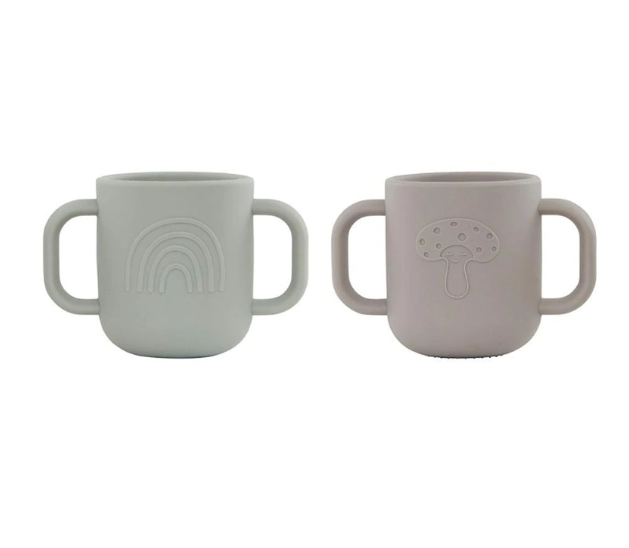 Meal Time OyOy | Oyoy Kappu Cup 2-Pack - Clay / Pale Mint