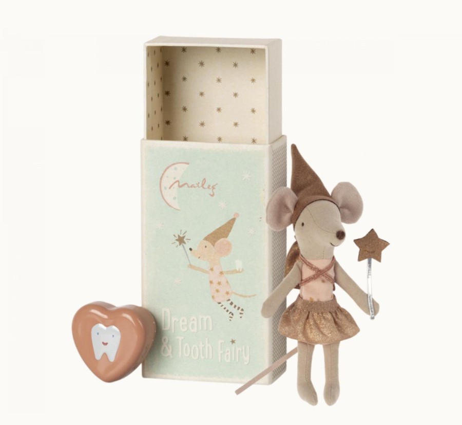 Play MAILEG | Maileg Tooth Fairy Mouse In Matchbox - Rose