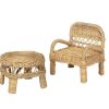 Play Fabelab | Fabelab Doll Chair And Table - Rattan