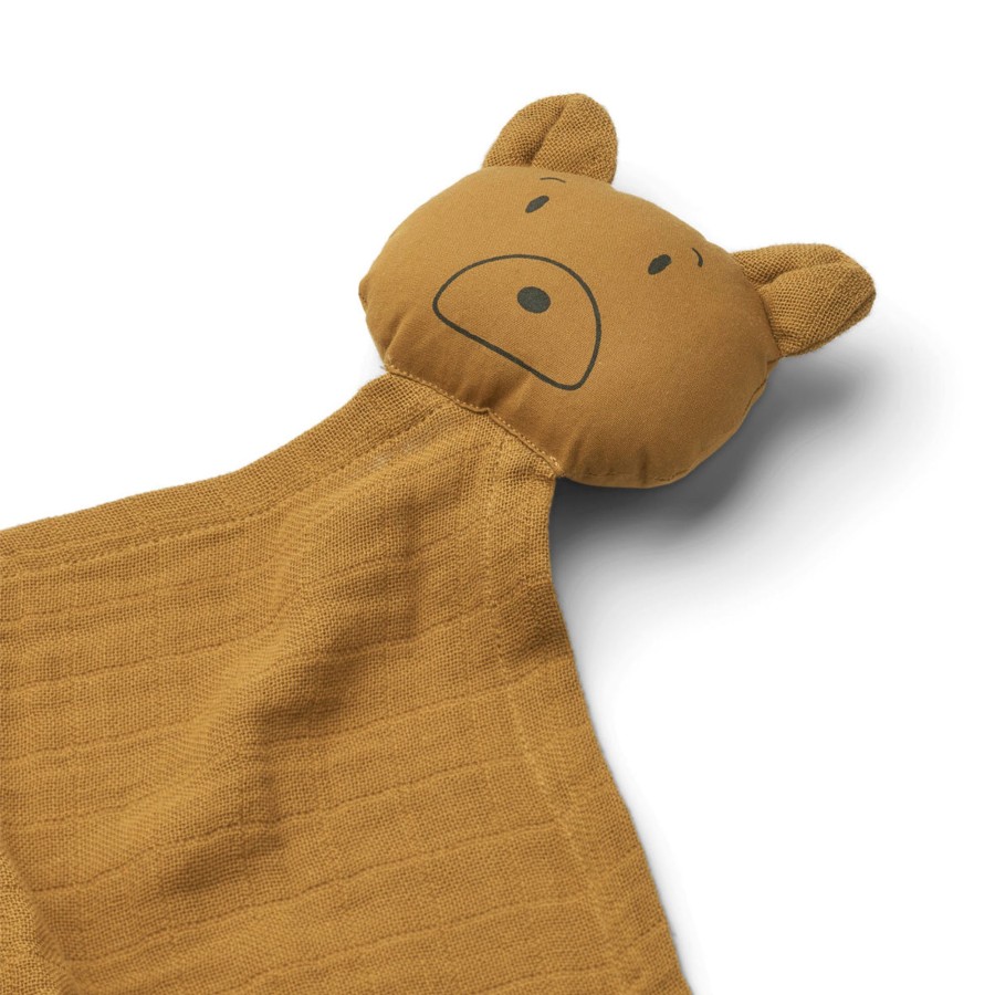 Baby Care Liewood | Liewood Robbie Multi Muslin Cloth - Mr Bear / Golden Caramel