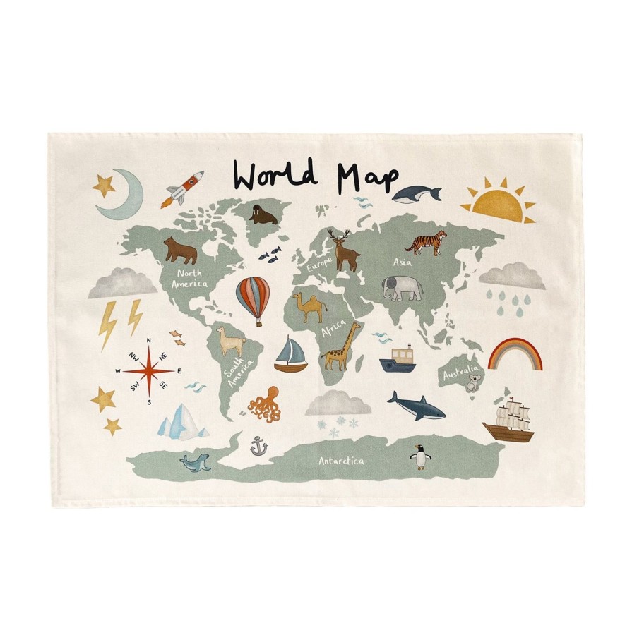 Kid'S Room Kid of the Village | Kid Of The Village World Map Hanging - Small