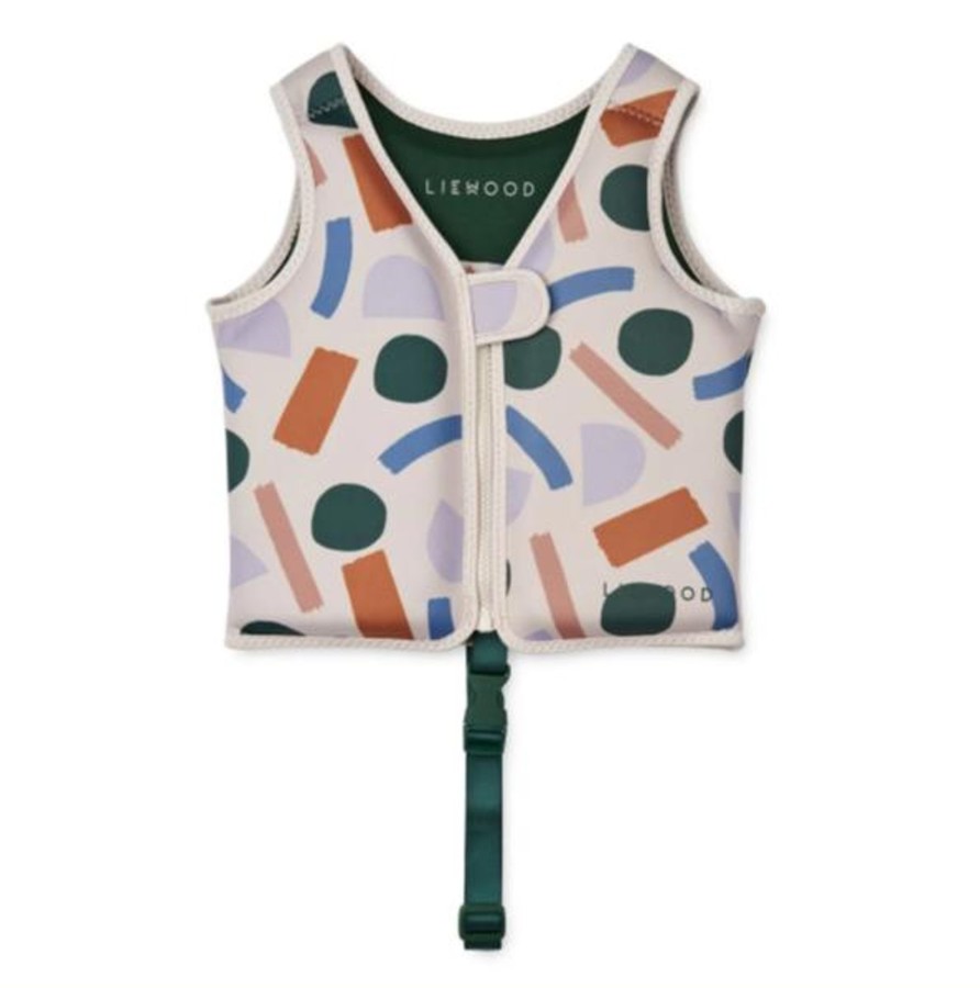 Wardrobe Liewood Swim | Liewood Dove Swim Vest - Paint Stroke / Sandy