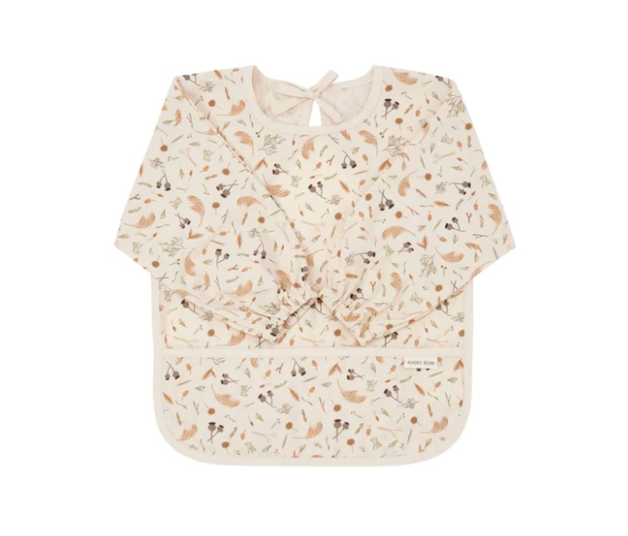 Meal Time Avery Row | Avery Row Sleeved Bib - Grasslands