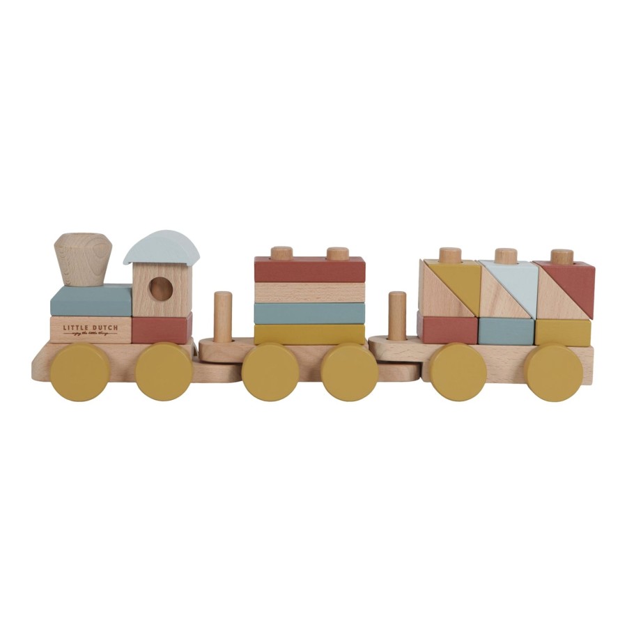 Play Little Dutch | Little Dutch Wooden Stacking Train - Pure Nature