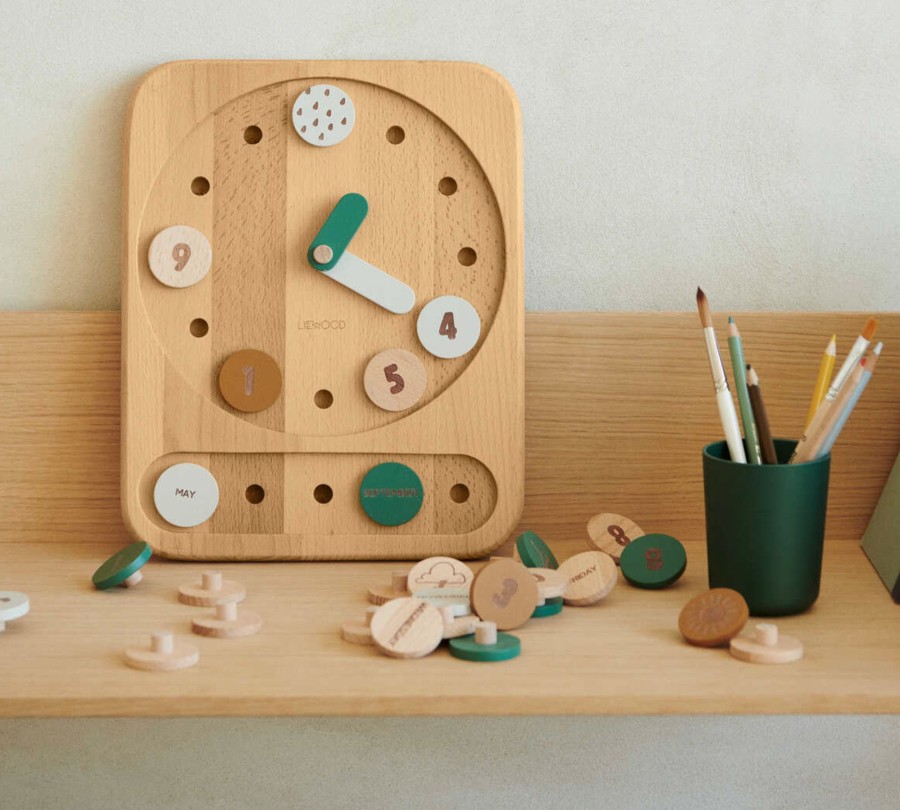 Play Liewood | Liewood Yelana Toy Clock - Hunter Green Multi Mix