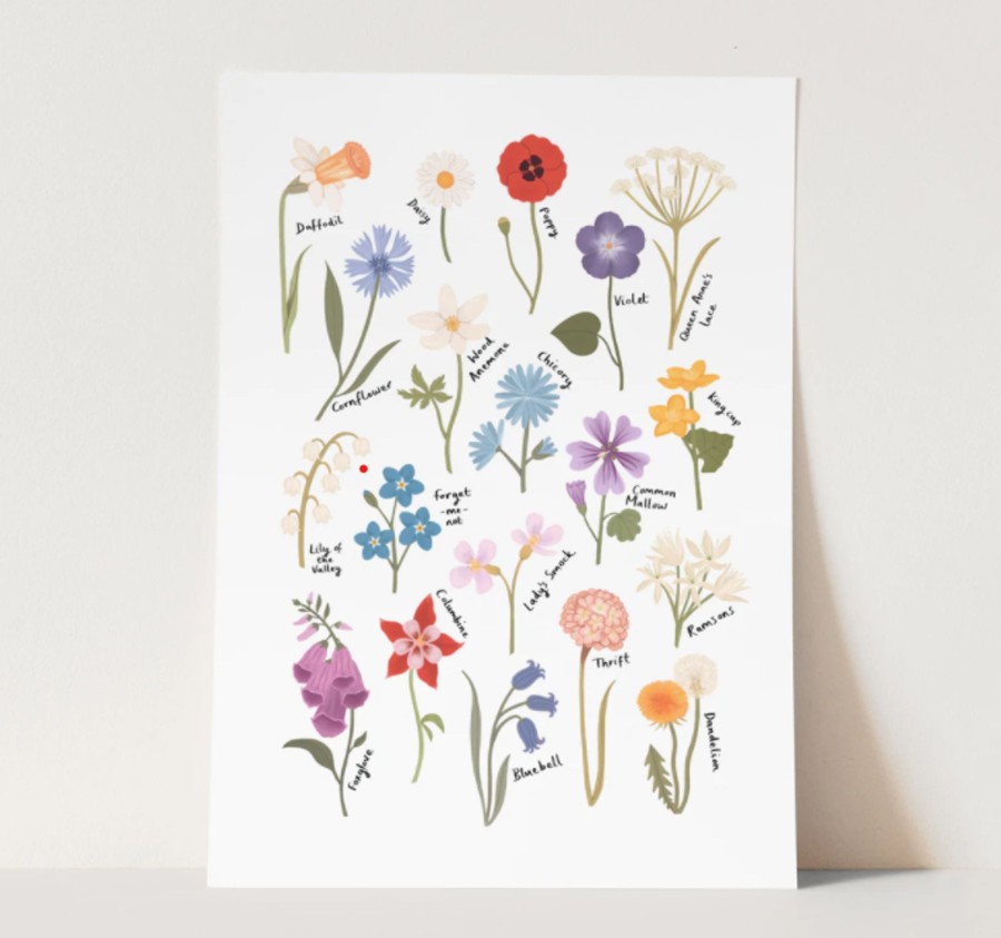 Kid'S Room Kid of the Village | Kid Of The Village A4 Wildflowers Print