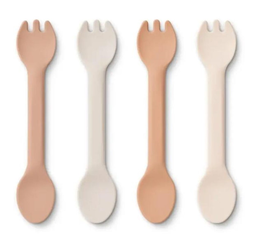 Meal Time Liewood | Liewood Jan 2 In 1 Cutlery 4-Pack - Rose Multi Mix