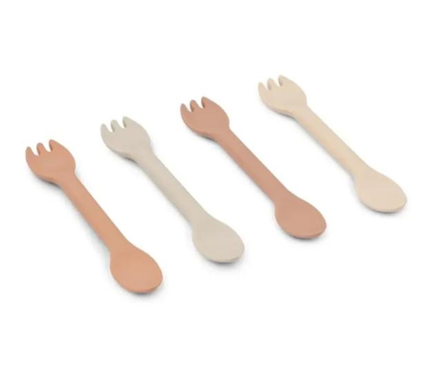 Meal Time Liewood | Liewood Jan 2 In 1 Cutlery 4-Pack - Rose Multi Mix