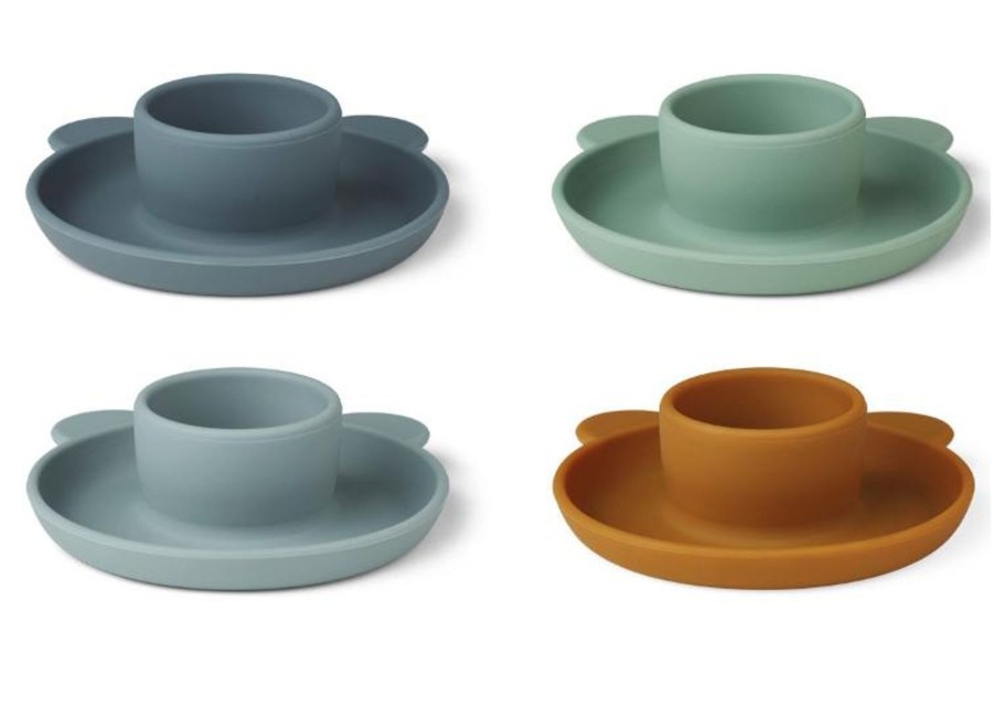 Meal Time Liewood | Liewood Janus Egg Cup 4-Pack - Mr Bear / Blue Multi Mix