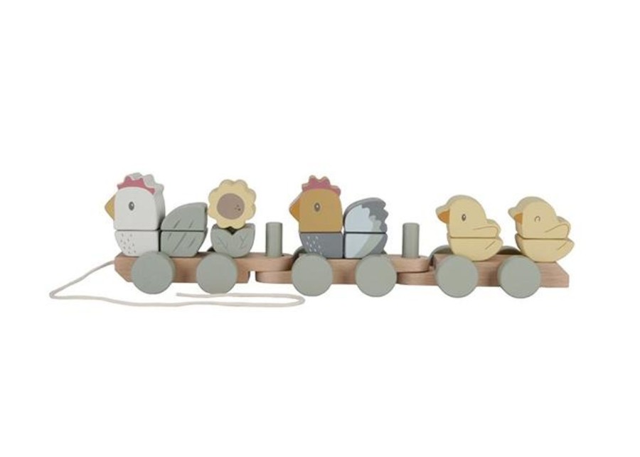 Play Little Dutch | Little Dutch Chicken Stacking Train - Little Farm