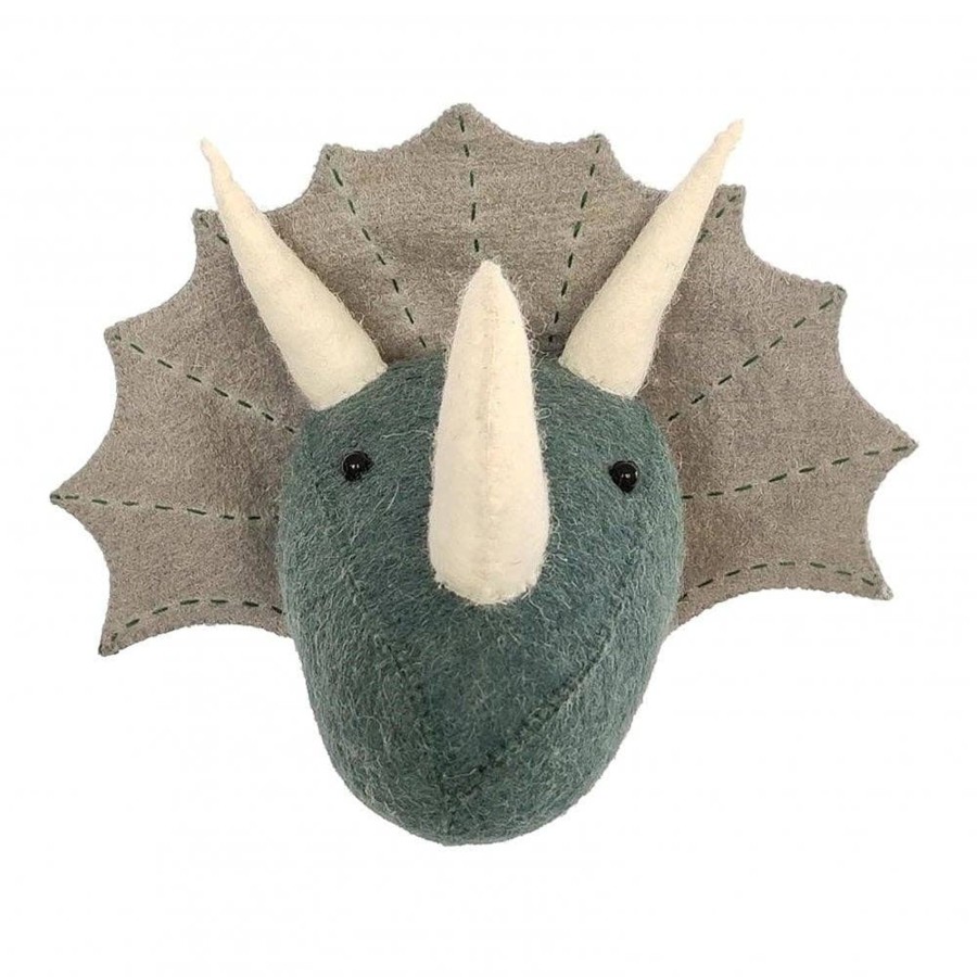 Kid'S Room Fiona Walker England | Fiona Walker Blue Triceratops Head - Mini