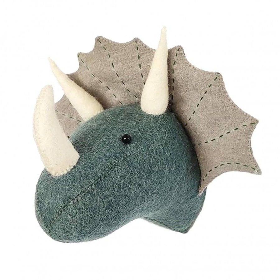 Kid'S Room Fiona Walker England | Fiona Walker Blue Triceratops Head - Mini