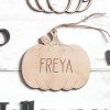 Laser Designs Fox & Bramble | Personalised Engraved Pumpkin Tag