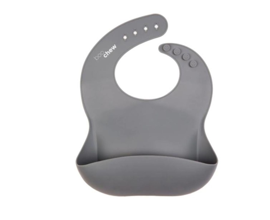 Meal Time Boo Chew | Boo Chew Bib - Graphite