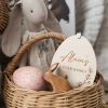 Laser Designs Fox & Bramble | Personalised Wooden Easter Basket Tags