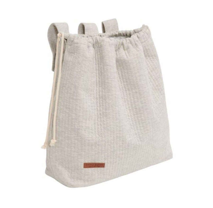 Kid'S Room Little Dutch | Little Dutch Playpen Toy Bag - Pure Grey