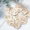 Laser Designs Fox & Bramble | Custom Rainbow Wooden Storage Labels