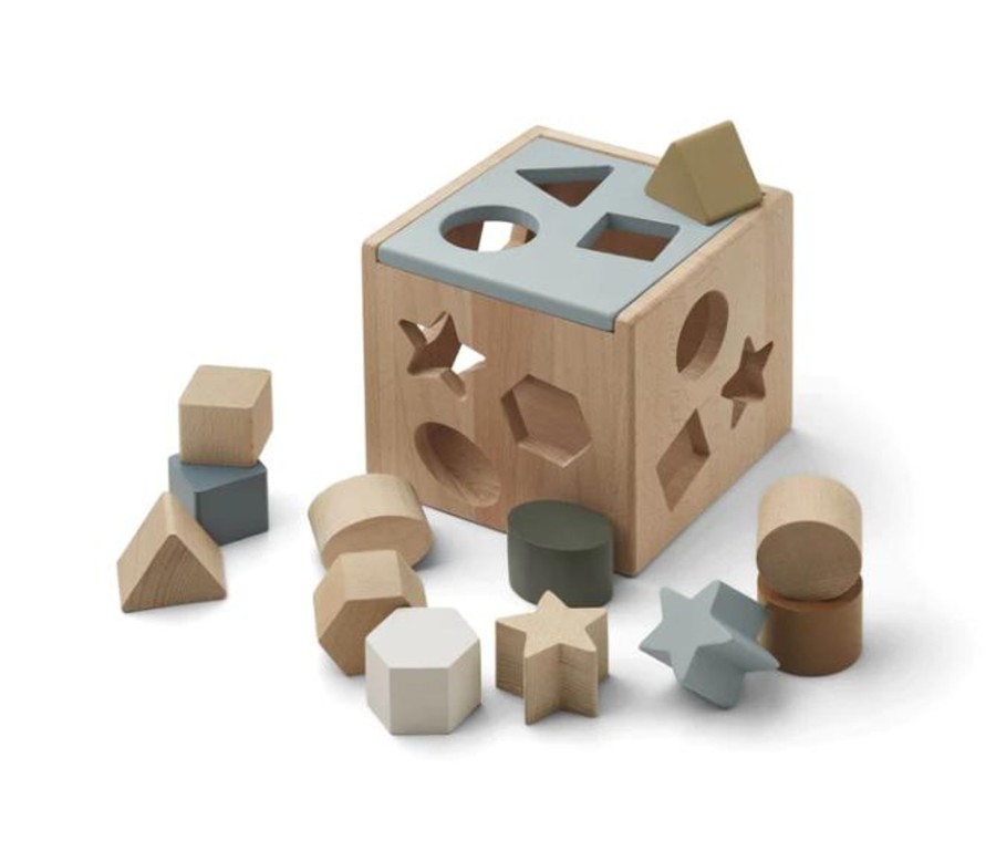 Play Liewood | Liewood Mark Puzzle Cube - Geometric / Blue Fog Multi Mix