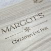 Laser Designs Fox & Bramble | Square Personalised Wooden Christmas Eve Box